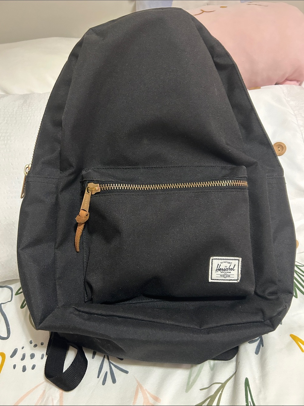 Herschel Supply Company Black Backpack with Brown Accents